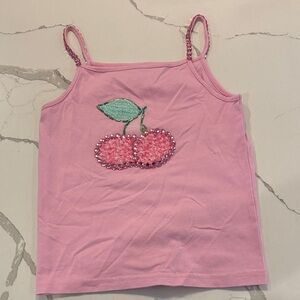 Lola + The Boys Pink Camisole with Cherry Design